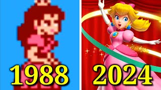 Evolution of Princess Peach in Video Games 1988-2024