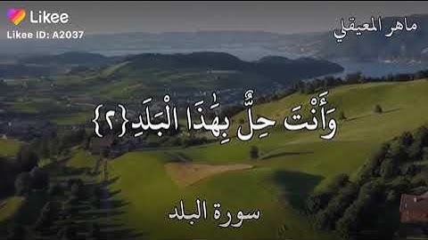بعيداً عن ضجيج الحياة أرح قلبك❤️وسمعك🎧 القارئ ماهر المعيقلي سورة البلد من الآية (1- 10)