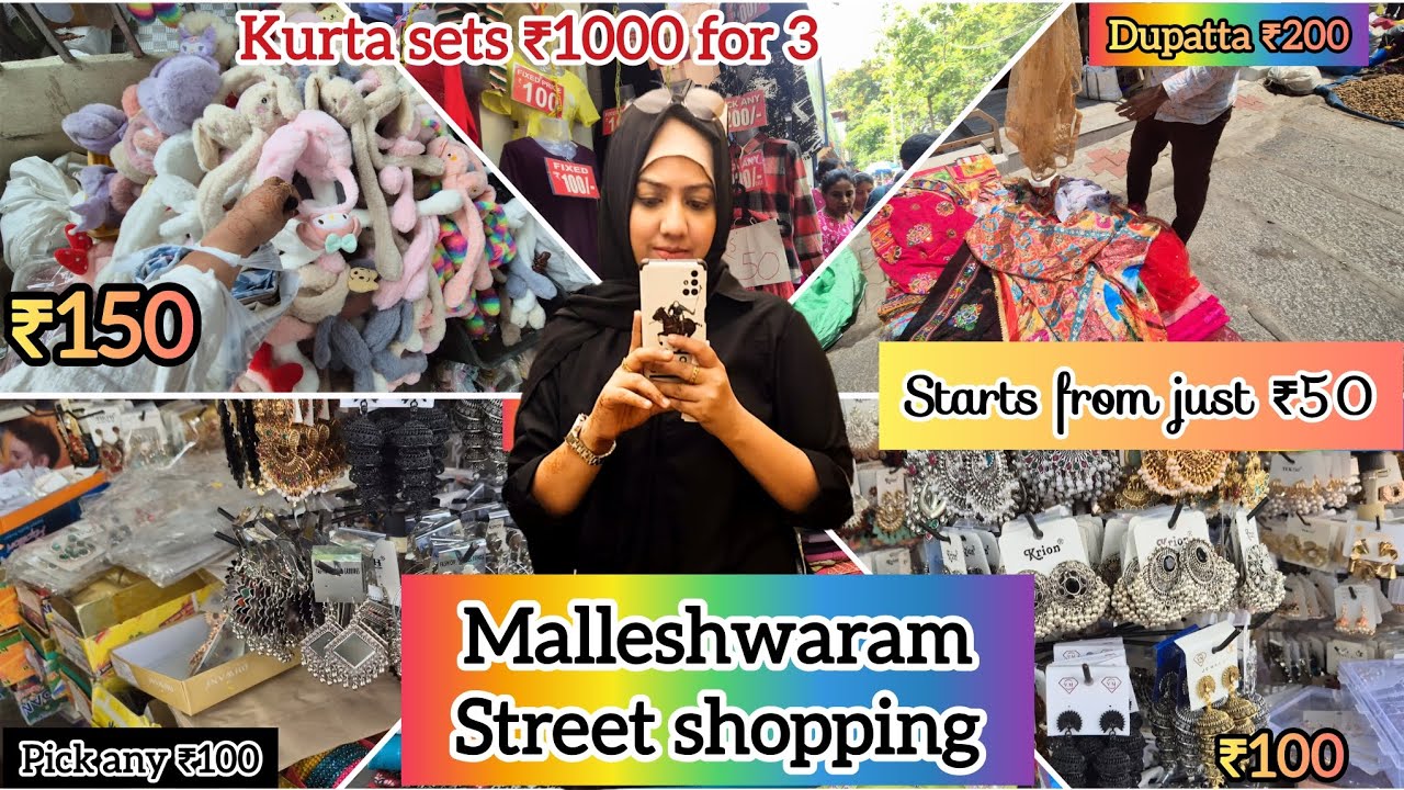 Malleshwaram Street Shopping 🛍 || Bangalore Street Shopping 🛍 || @BangalorekiBacchi