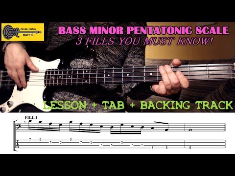 bass-lesson---3-minor-pentatonic-fills-/-licks---lesson-w/-tab-/-sheet-&-backing-track