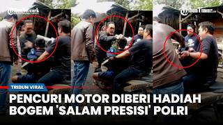 Pencuri Motor Bersenjata Ditangkap, Polisi 'Preman' Langsung Kasih 'Salam Presisi'