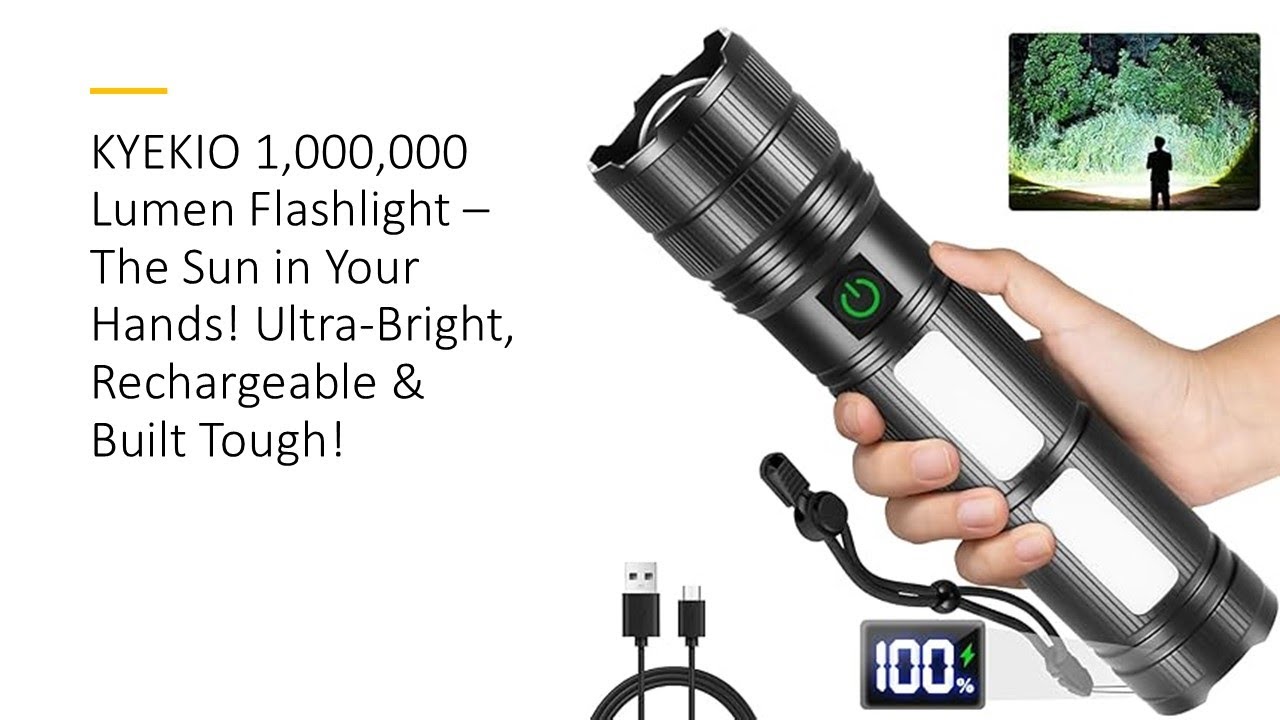 1000000 lumen flashlight rechargeable Torches LED Super Bright 1,000,000 Lumens wi and hunting 1000000 Lumens Super Bright LED