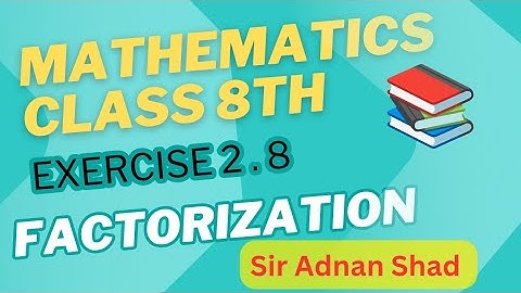 Class 8 Math Chapter 2 | Exercise 2.8 | Explained