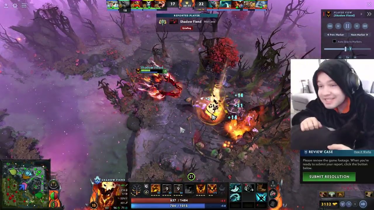 Support Zeus reports Midlaner SF for killing "his" neutral camp? | Dota 2 Reporter Man