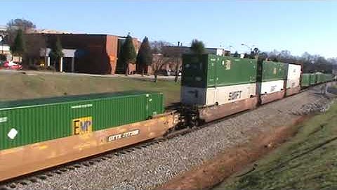 NS 213 Intermodal all BNSF power by Kings Mountain 2 27 18