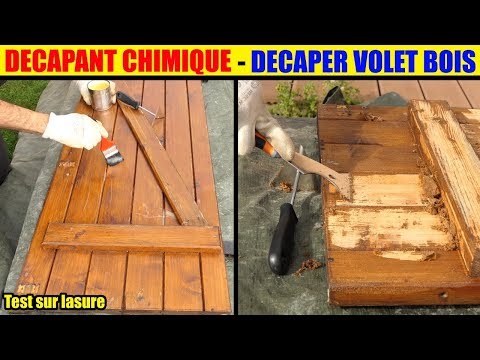 décaper volet en bois décapant chimique decapex lasure peinture vernis retirer wood stripper