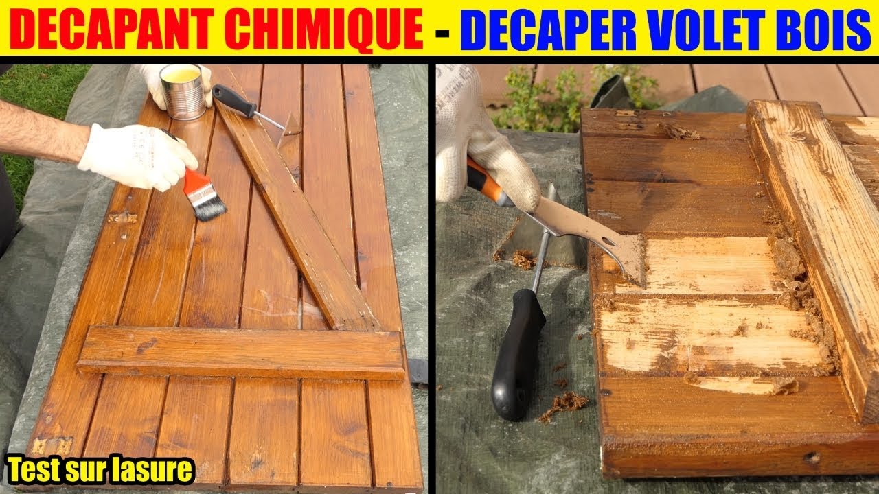 décaper volet en bois décapant chimique decapex lasure peinture