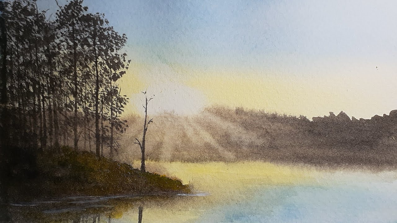 Watercolor Quick Painting 19 Morning Shine Watercolor Wet On Wet watercolor-quick-painting-19-morning-shine-watercolor-wet-on-wet