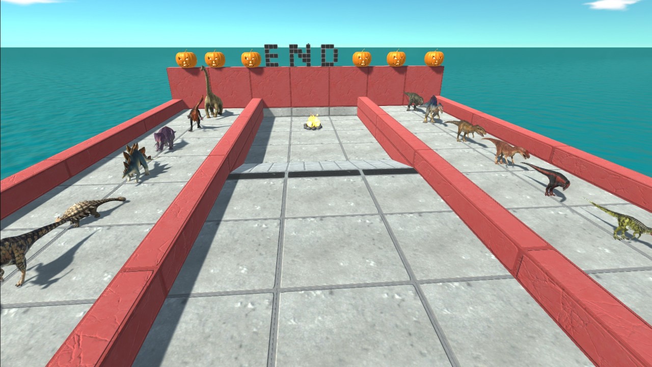 Relay Race Herbivore vs Carnivore Dinosaurs - Animal Revolt Battle Simulator