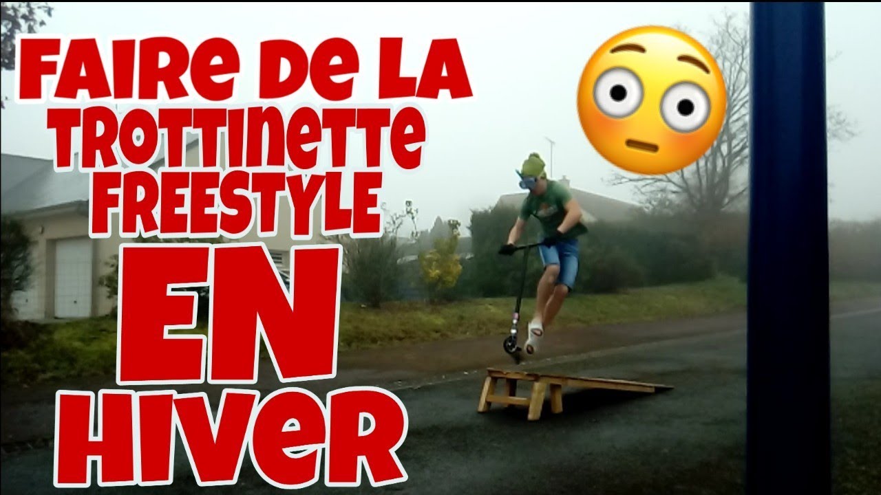 FAIRE DE LA TROTTINETTE FREESTYLE À 3 DEGRÉS EN HIVER (Vidéo EXTRÊME