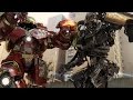 Avengers age of ultron hulkbuster vs transformers decepticon fight scene in real life  by soluchi