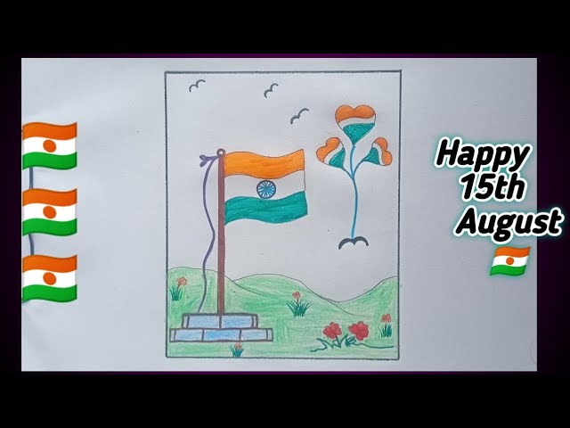 Draw in 15 August special drawing 🇮🇳❣️ Jay hind 🫡 #artist_sidd_  #15august #indianflag #india #indiamap #bharat #jayhind... | Instagram
