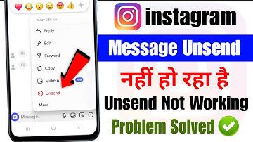 Instagram unsend message not working problem 2025 | Instagram message is not being unsent