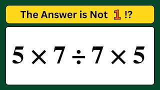 The Answer is NOT 1!? Solve This Tricky Math Puzzle | algebra expression 
