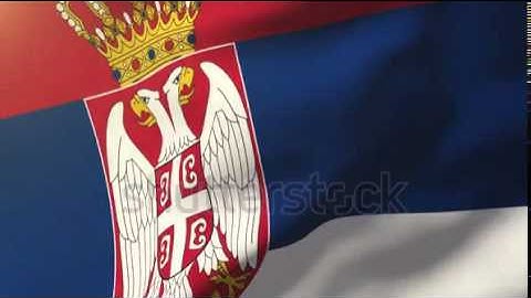 Serbia flag waving in the wind. Looping sun rises style. Animation loop Stock video by