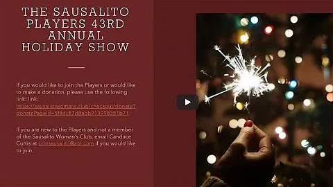 Sausalito Players - Holiday Show 2020