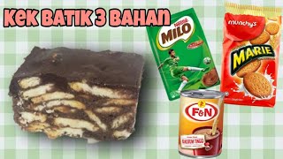 Kek Batik senang tanpa perlu masak hanya guna 3 bahan.