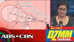 DZMM TeleRadyo: 'Nina' to hit Metro Manila on Christmas Day, may turn into typhoon