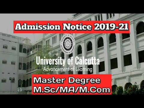 university-of-calcutta-|admission-notice-2019-21-master-degree|