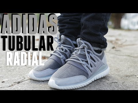 Adidas Tubular Radial "Grey" On Foot - YouTube