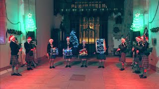 Highland Cathedral played by Ballater Pipe Band in St Margarets Braemar ending 2023 Festival de Noel