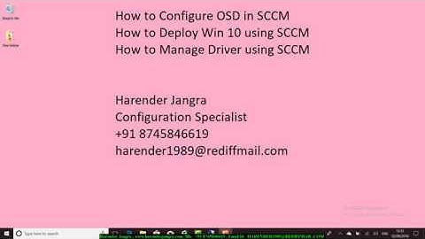 How to Configure OSD and Deploy Win 10 using SCCM in Hindi Harender Jangra 1st Part