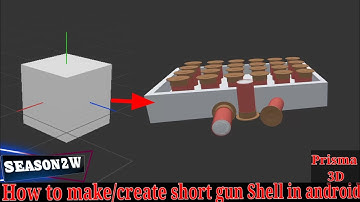 How to make or create short Gun Shell 3D model in android use Prisma 3D full tutorial easy |#WEAPONs