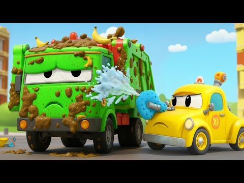 Oh no! The garbage truck smells bad! | Car Wash