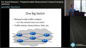 Jennifer Rexford - For Good Measure: Programmable Measurement Using Emerging Switches