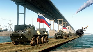 UKRAINE CUT OFF Russians Army in CRIMEA by Blowing Up LAST Bridge with HIMARS Missiles  ARMA 3