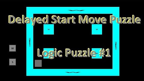 Delayed Start Move Puzzle. Logic Puzzle 1