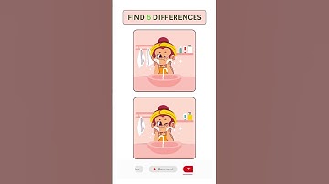 Spot 5 Differences | Brain Game Challenge #shorts