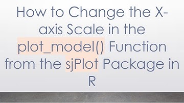How to Change the X-axis Scale in the plot_model() Function from the sjPlot Package in R