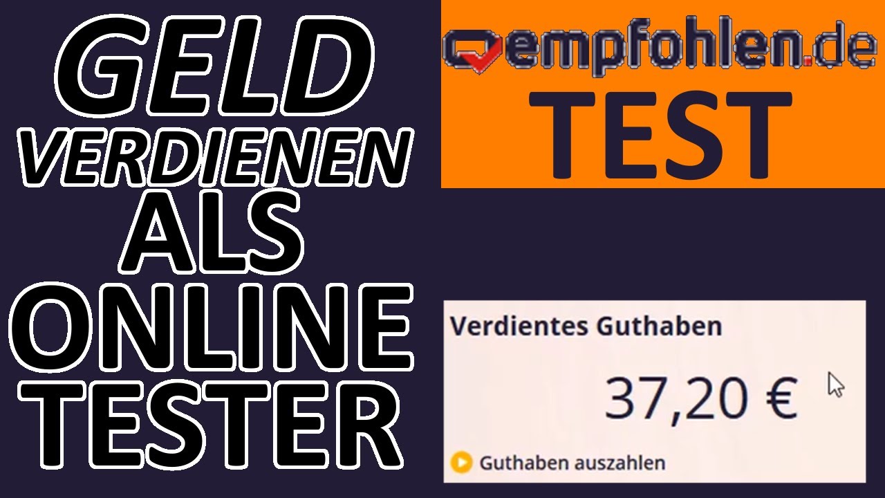 empfohlen.de Test   Erfahrungen - Geld verdienen als Online-Tester #testoleros - YouTube
