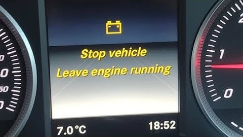 Mercedes Benz: Stop Vehicle Leave Engine Running Error Message