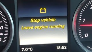 Mercedes Benz: Stop Vehicle Leave Engine Running Error Message
