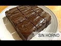 BROWNIES DE CHOCOLATE SIN HORNO Y SIN HUEVO