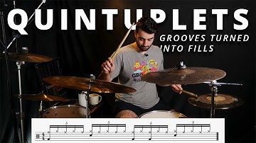 Quintuplet Grooves You Can Use As Fills To Spice Up Your Playing! | Quintuplet Lesson