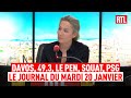 Le journal de RTL du mardi 20 janvier avec Anne-Sophie Lapix et Vincent Derosier