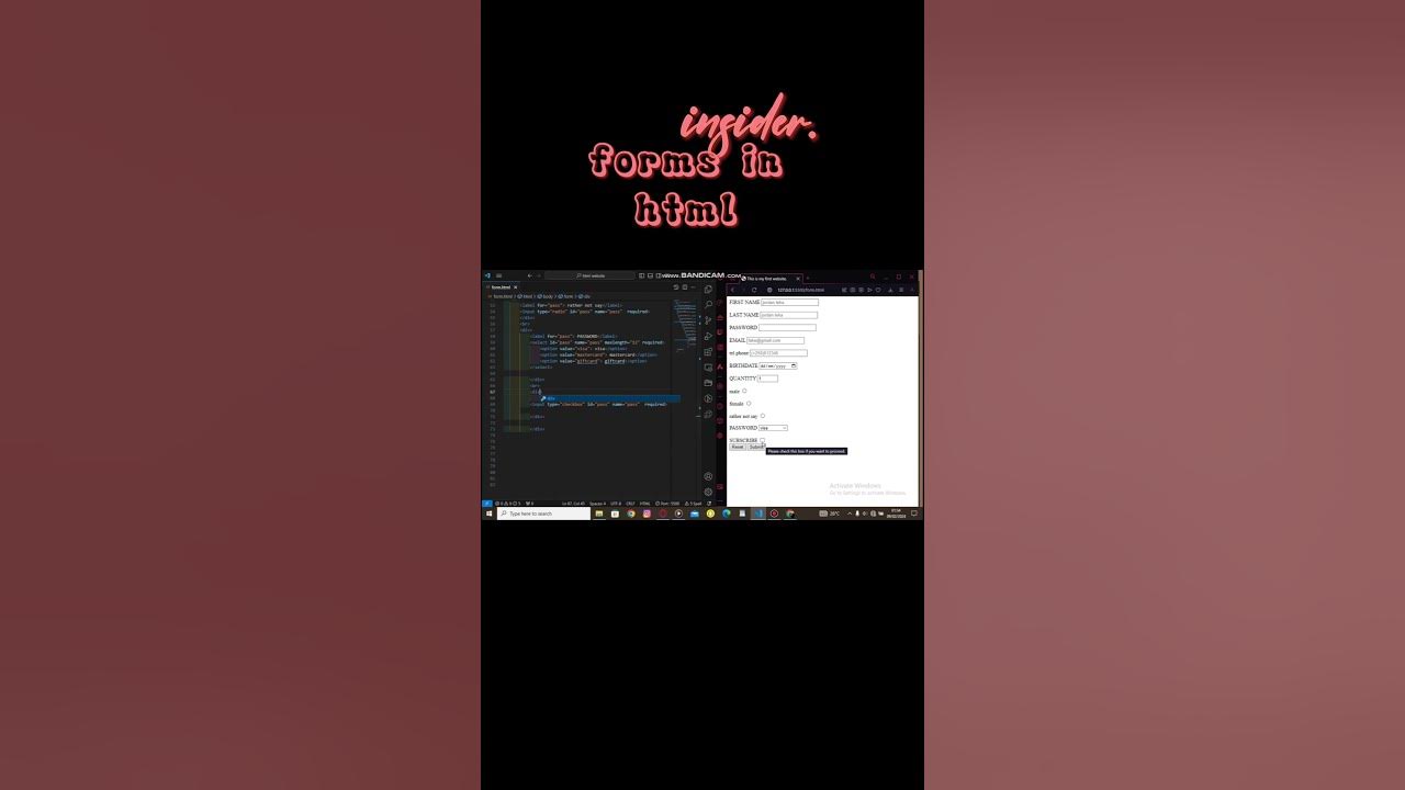 learn html forms. - YouTube