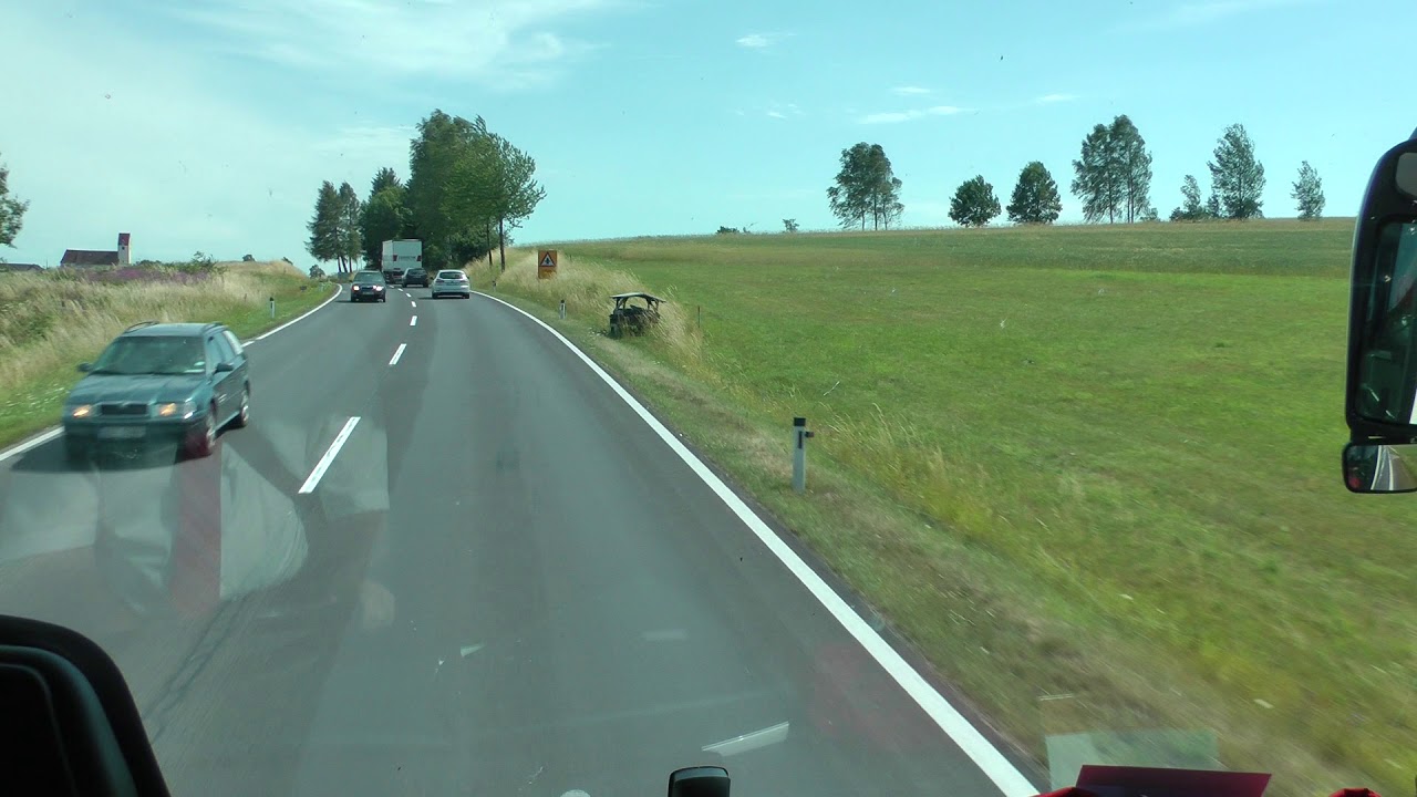 driver view Austria Hwy. B310 south in Austria from Czech border to S10 Expressway