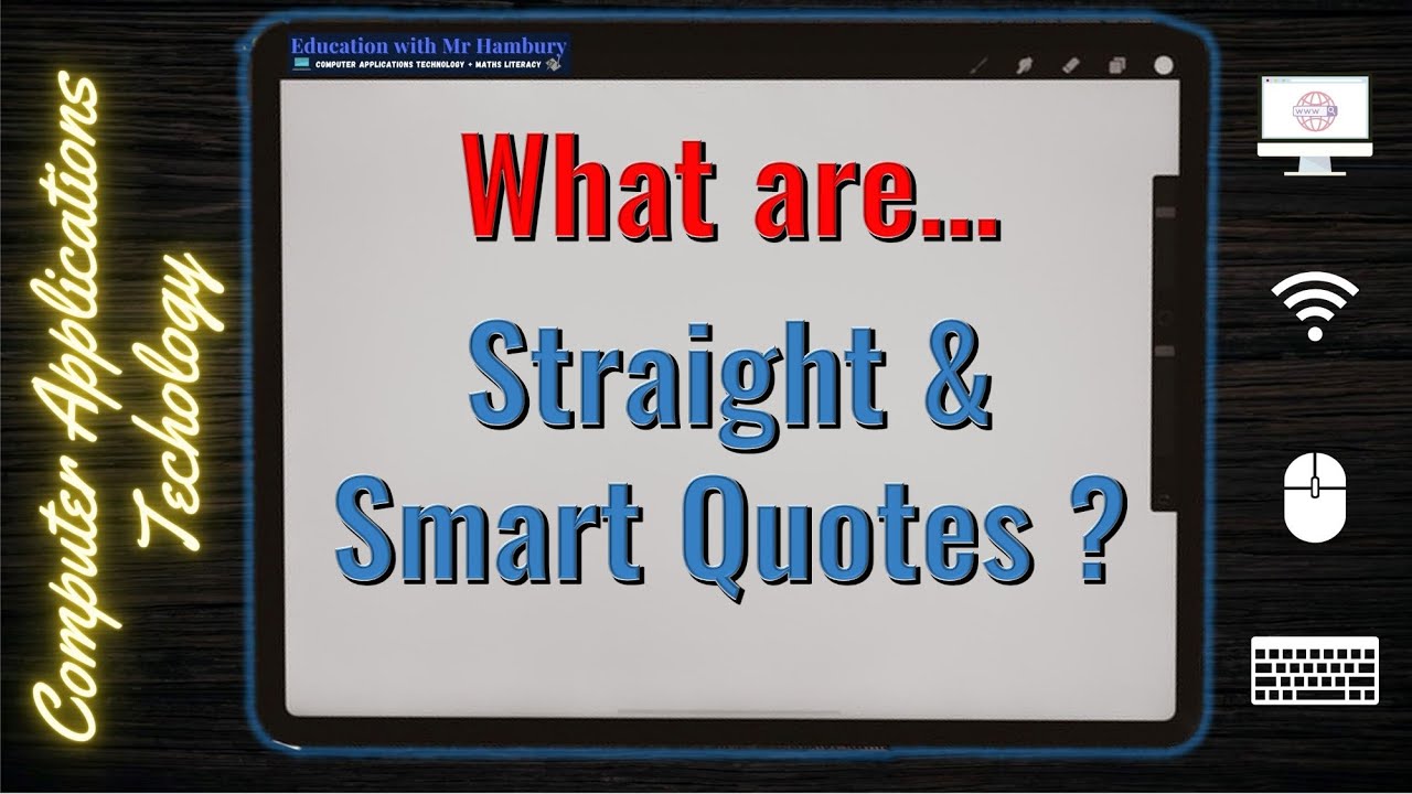 What are SMART and STRAIGHT Quotes MS Word YouTube