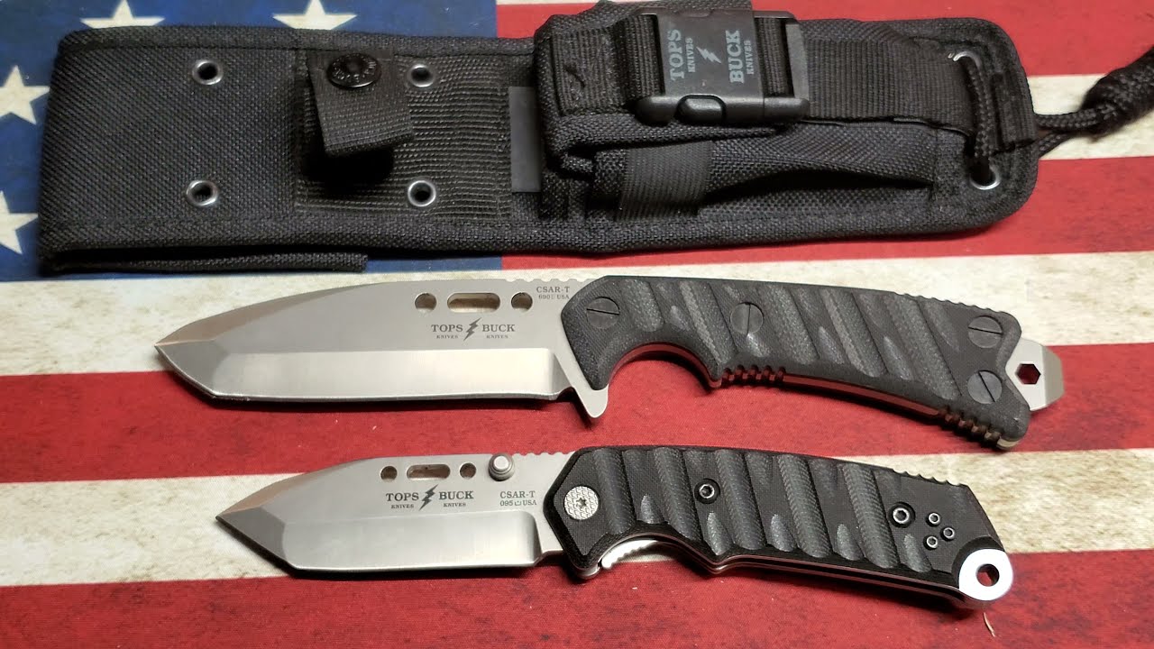 TOPS BUCK CSAR-T Knife Cut Test Review - YouTube