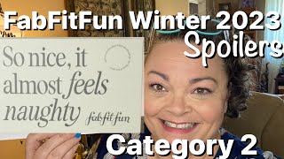 FabFitFun Spoilers - Winter 2023 - Category 2 + 20% off