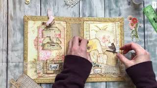 #5 Attaching the Signatures and Decorating the Inside Covers, Start to Finish Junk Journal screenshot 4