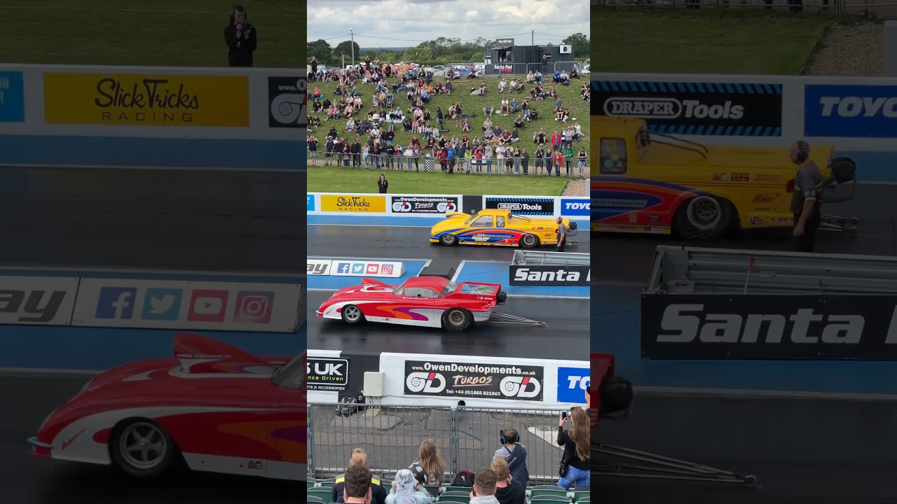 Check It Out 1953 Chevrolet Corvette Vs Chevy S10  Drag Racing 7.60 Heads Up #dragracing