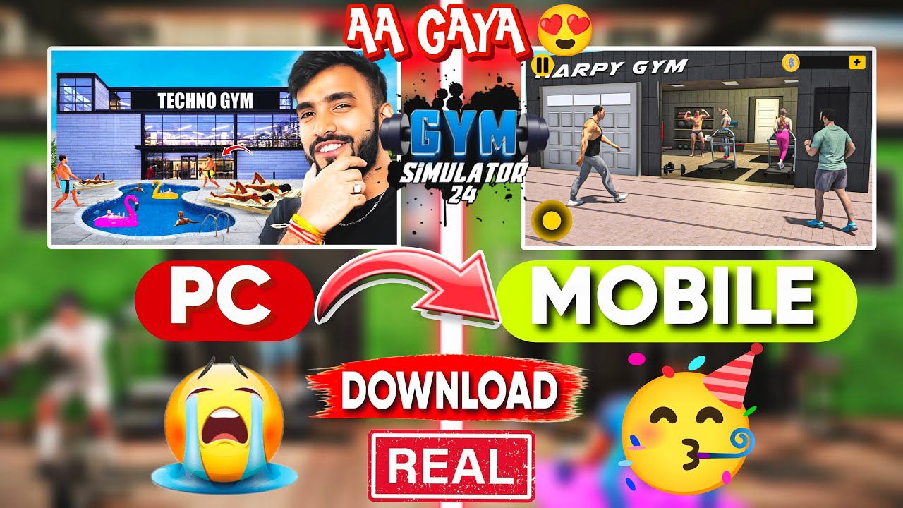 GYM SIMULATOR GAME 🥳 AA GAYA MOBILE KE LIYE 😍 | | HOW TO  DOWNLOAD GYM SIMULATOR IN MOBILE ❓🤔