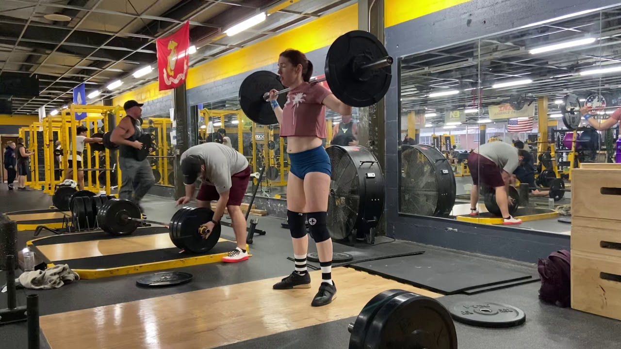Snatch Balance + OHS - 3+3 @ 90lbs - set 1 - 2021/01/20 - YouTube