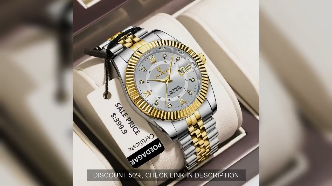 POEDAGAR Luxury Business Men Wristwatch Waterproof Luminous Date Military Man Watch Stainless Steel