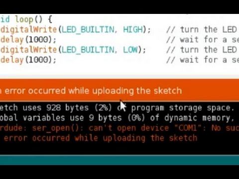 an error occurred while uploading the sketch คือ  Update New  Arduino error (Ubuntu) - avrdude: ser_open(): can't open device \